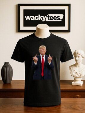 Donald Trump Flipping The Bird Vintage Classic President Graphic Tee Shirt